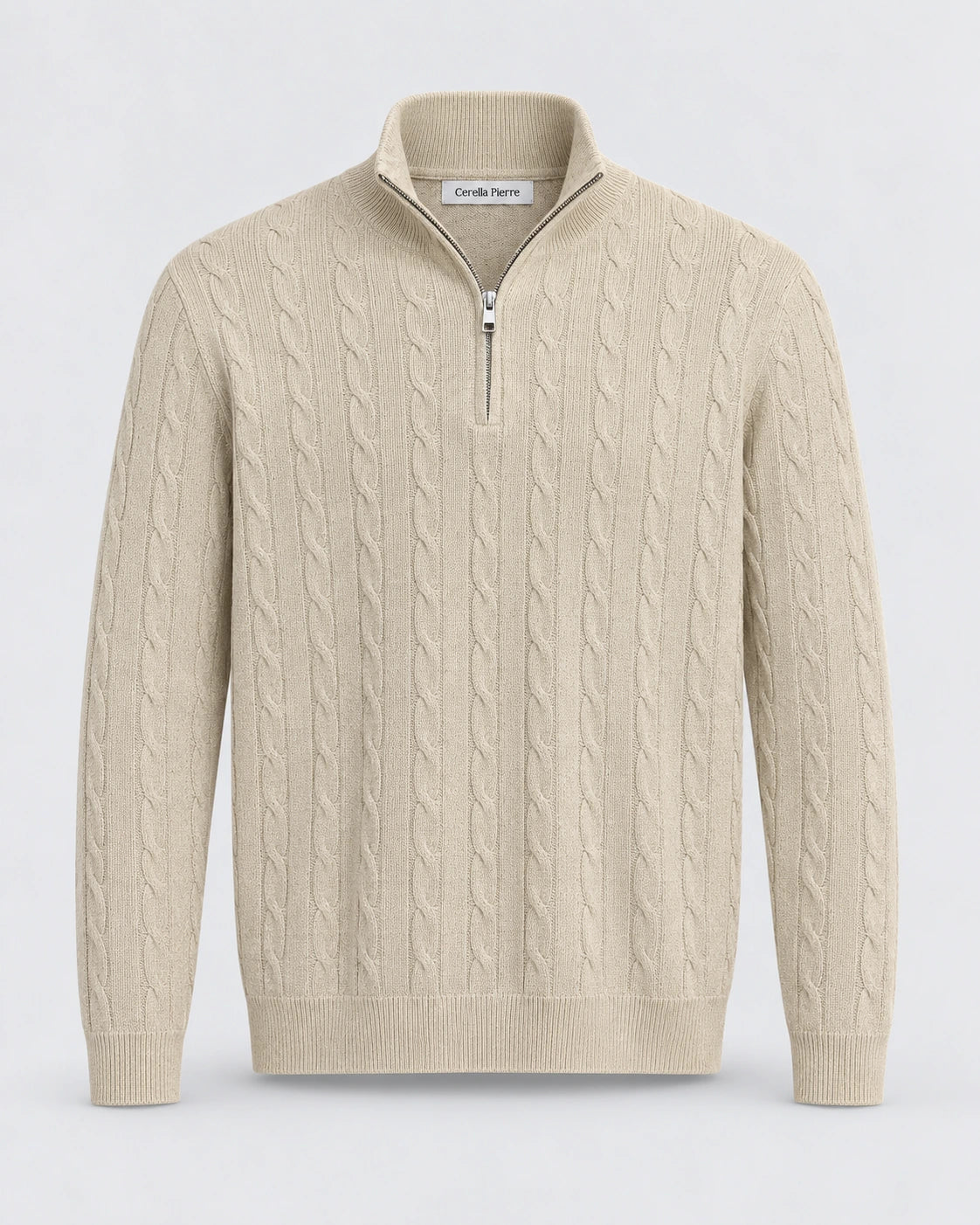 Cable Knit Quarter Zip